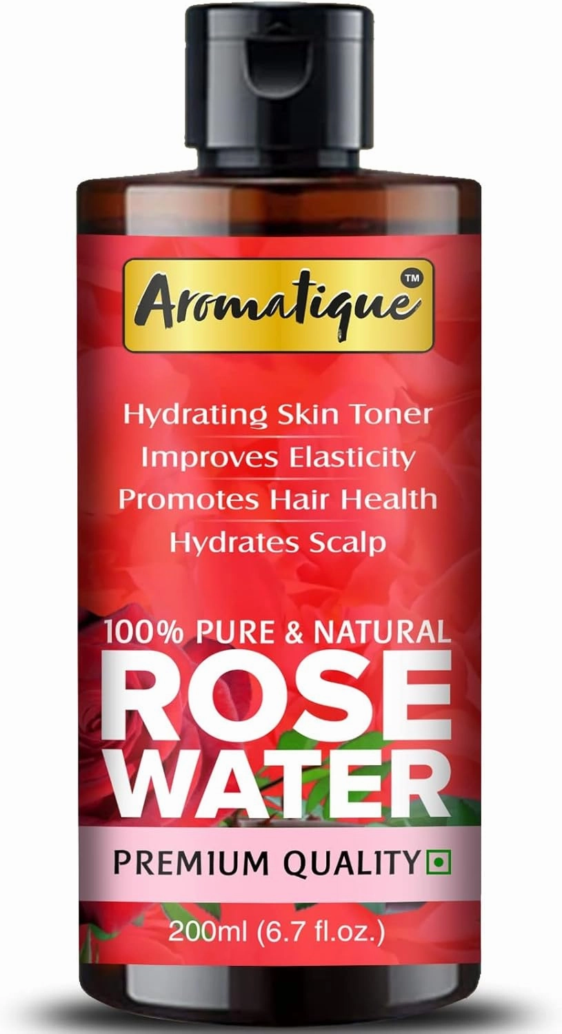 Rose Water Skin Toner For Face (Gulab Jal). 100% Pure, Natural, Chemical Free And Steamed Distilled (200ml)