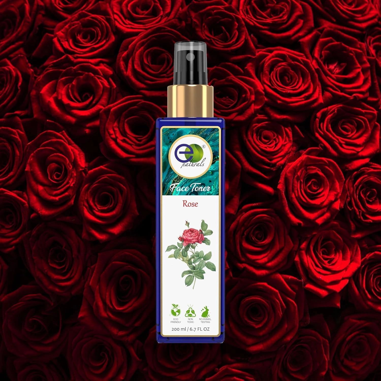 Rose Water Spray for Face - Face Toner/Skin Toner/Makeup Cleaner - for All Skin Types Women & Men (Free from Artificial Fragrance & Alcohol) - 200 ml