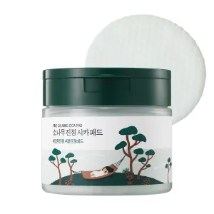 ROUND LAB Pine Calming Cica Pad 50pcs, 7cm Wide Cooling and Soothing Toner Pads with Pine Cica, BHA   LHA, and Hyaluronic Acid for Heated, Acne-Prone Skin, Multi-Zone Hydration, Korean Skincare
