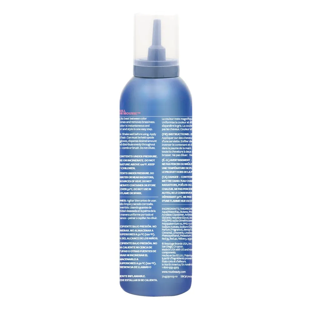 Roux Fanci-Full Instant Color Mousse Tones Pale Ash Blonde or Bleached Hair, 19 Sweet Cream, 6 Fl Oz (Pack of 1)