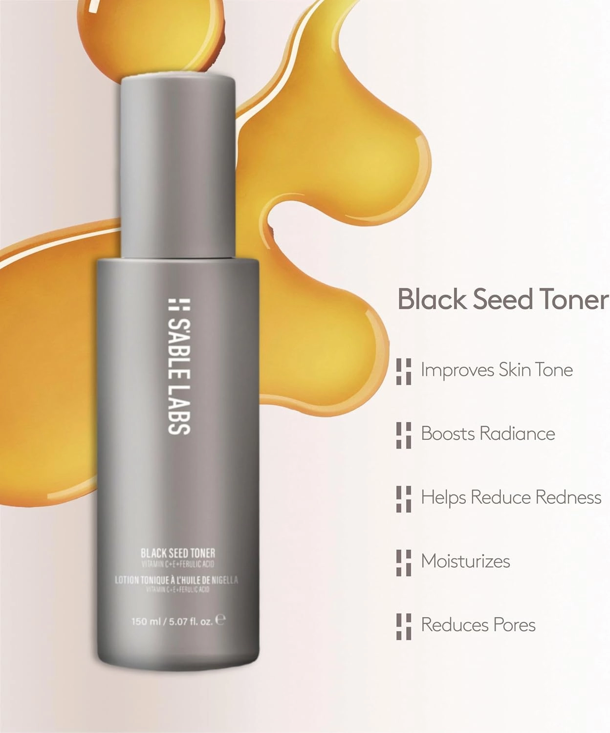 S'ABLE Labs - Black Seed Facial Toner | Protect, Restore, Refine, Soothe | Ferulic Acid, Vitamins C   E | Melanin-Inclusive Skincare (150 mL | 5.07 fl oz)