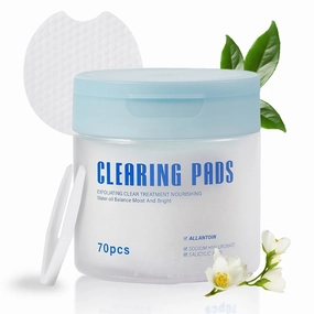 Salicylic Acid Cotton Pads Face Care, Gentle Pore Shrinking Face Exfoliator, Soothing Skin Care Dual Texture Acne Pads, Oil Control Exfoliating Deep Cleansing Facial Cotton (Pack Of 70)