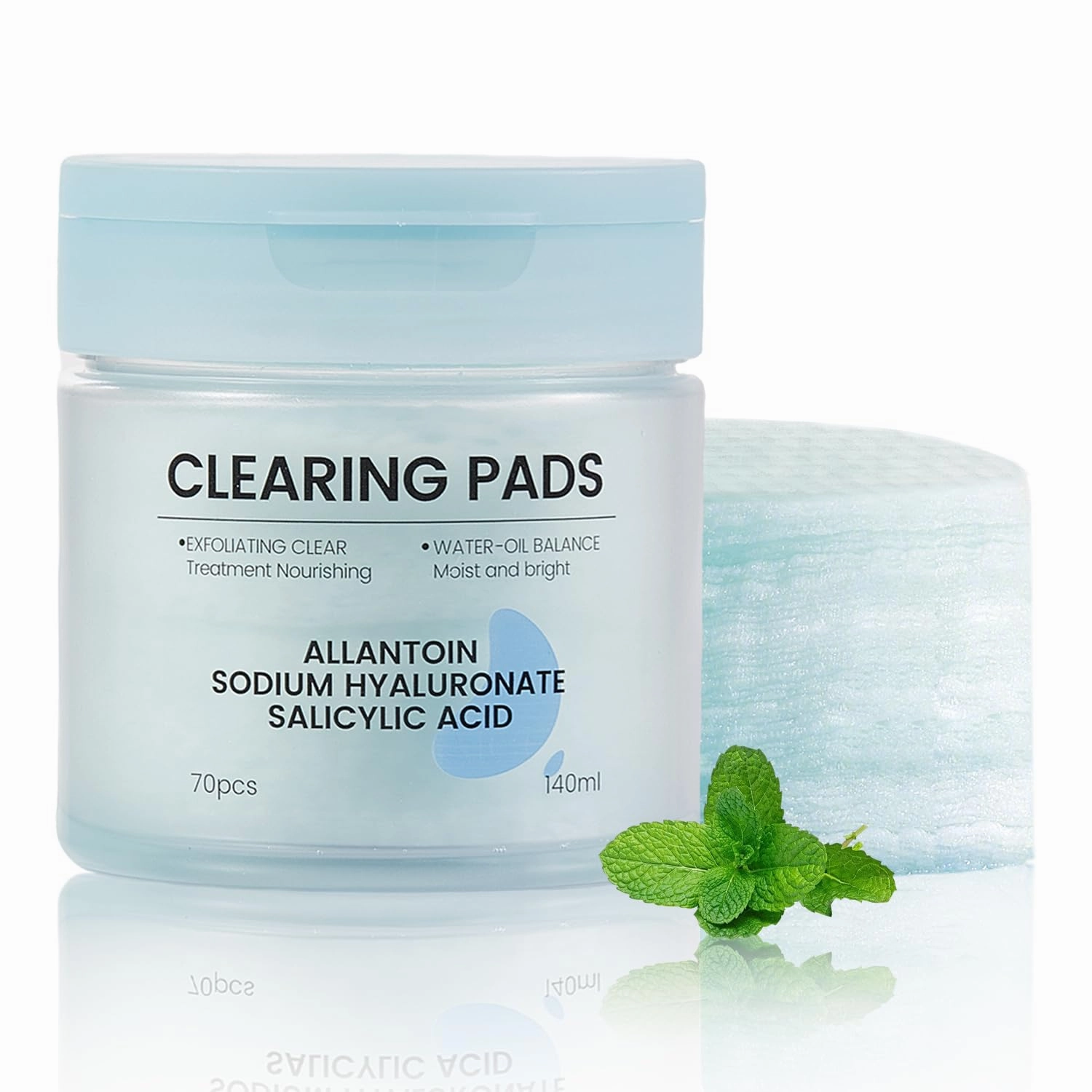 Salicylic Acid Pads-Gentle Pore Reducing, Soothing Skin Care Salicylic Acid Toner Pads, Oil Control And Exfoliation Deep Cleaning Facial Cleansing Wipes, Suitable For All Skin Types, 70 Count