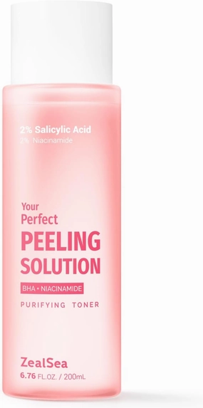 Salicylic Acid Toner, Blackhead Remover, BHA Liquid Exfoliant (CICA, 6.76OZ), ZealSea Pore Minimizer for Face, Gentle Alcohol Free BHA Toner for All Skin Type with Niacinamide, Redness Relief, Vegan