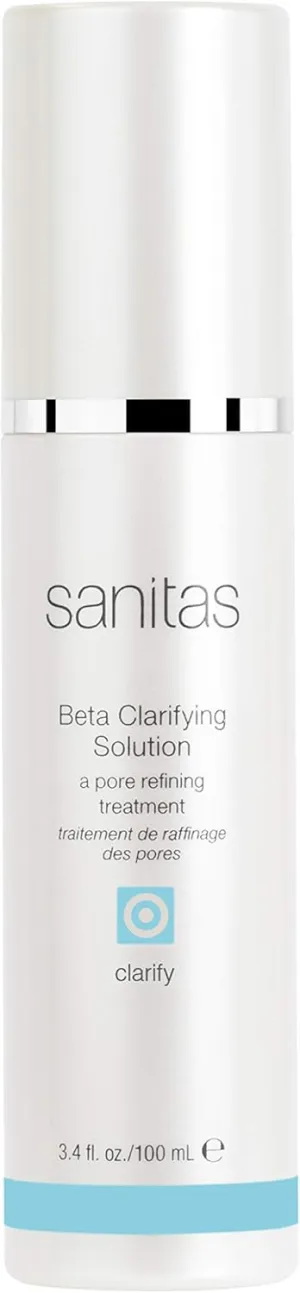 Sanitas Skincare Beta Clarifying Solution, Clarifying, Exfoliation Treatment, Salicylic Acid, 3.4 Ounces