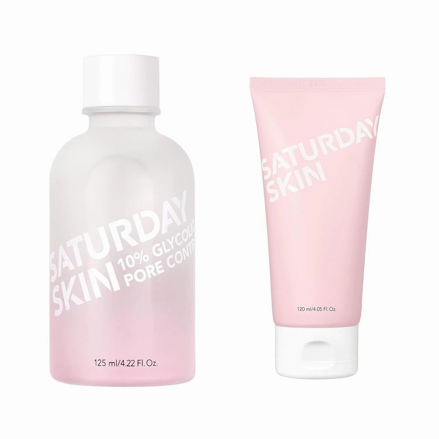 Saturday Skin Pore Clarifying Toner 10% Glycolic Acid&AHA and Face Cleanser Hydrating Foam Cleanser Natural Ingredients