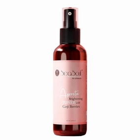 SEASOUL Intensive Brightening Face Toner Mist Spray For Brightening, Hydration & Skin Makeup Cleansing Infused With Hyaluronic Acid, Goji Berries, Azelaic, Collagen, Glutathione & Vitamin C (100 Ml)