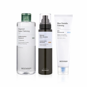 Sensitive Skin Soothing Set – Retinal Skin Booster Serum   Blue Centella Cream   Mugwort Super Calming Toner – Gentle Korean Set for Sensitive Skin – Calm Irritated Skin, Improve Overall Skin Conditio