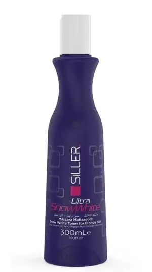 Siller Ultra Snow White Hair Toner, Purple Toning Mask for Blonde Hair, 300ml, Anti-Yellow Treatment