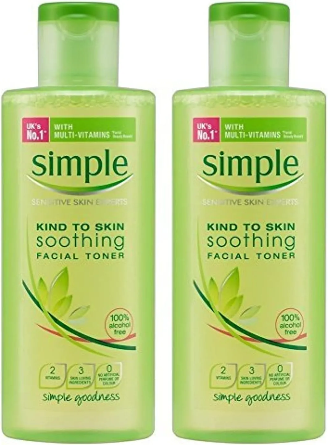 Simple Kind To Skin Soothing Facial Toner, 6.7 Ounce (200ml) (Pack of 2)