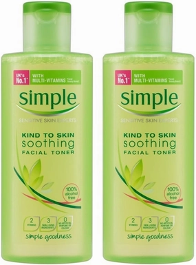 Simple Kind to Skin Soothing Facial Toner 200 ml (Pack of 2) by Simple