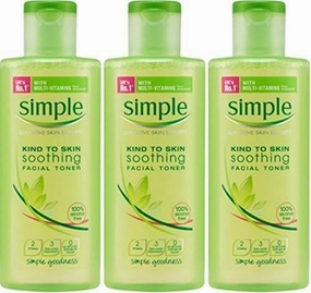 Simple Kind to Skin Soothing Facial Toner 200ml x 3 Packs by Simple