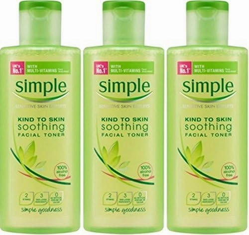 Simple Kind to Skin Soothing Facial Toner 200ml x 3 Packs by Simple