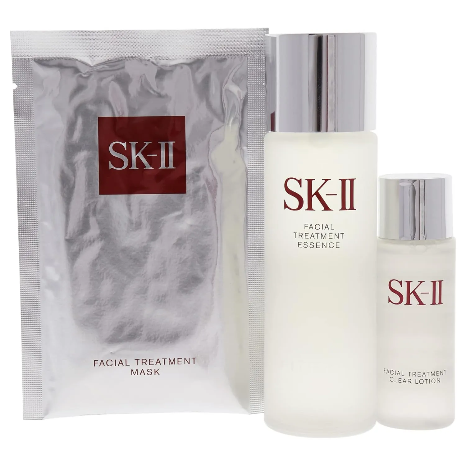 SK-II Pitera First Experience for Unisex 3 Piece Kit (2.5 Ounce Facial Treatment Essence   1 Ounce Facial Treatment Clear Lotion   1 Count Facial Treatment Mask)