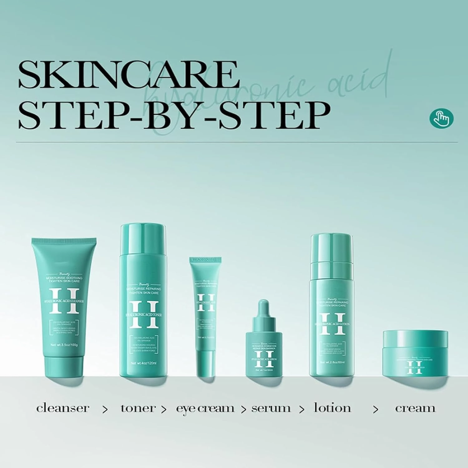 Skincare Set for Teenage Girls, 6-In-1 With Facial Cleanser, Face Serum, Cream, Eye Cream, Toner & Lotion - Basic Skincare Box, Gift for Women, Mother's Day