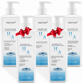 Skincare Set Gift for Women Wife, Large Skin Care Set, Paraben Free, Hyaluronic Acid Facial Kits for Esthetician Supplies Beauty Salon Family(17.6 Fl oz Makeup Remover, Cleanser, Toner, Serum, Lotion)