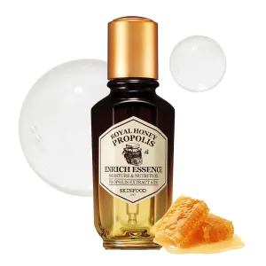 SKINFOOD Royal Honey Propolis Enrich Essence - 63% Black Bee Propolis & 10% Royal Jelly Extract Face Serum - Propolis Serum for Skin - 1.69 Fl. Oz. (50mL)