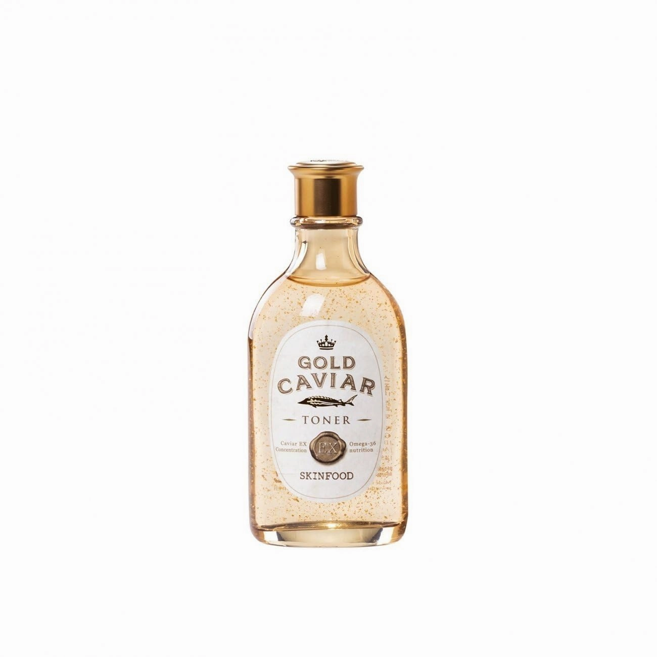 SKINFOOD Gold Caviar EX Facial Toner 145ml - Concentrated Caviar & Gold with Nourishing Toner for Dry, Sagging, and Aging Skin - Best Illuminating Moisturizers - Wrinkle & Pimple Reducer (4.9 fl.oz)
