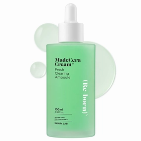 SKINRxLAB Made Cera Cream Fresh Clearing Ampoule Serum 100ml (3.38 fl.oz.) - Pore Minimizing and Cooling Serum for Acne-Prone Skin, Calming and Hydrating Flaky Skin with Cica, Tea Tree, and Ceramide