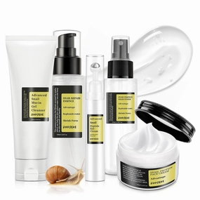 Snail Mucin Skin Care Routine Set For Women, 5 PCS Advanced Snail Mucin Facial Kit For Girls, Skin Care Gift Set With Face Cleanser, Toner, Serum, Face Cream, Eye Cream, Repairing, Anti Aging.