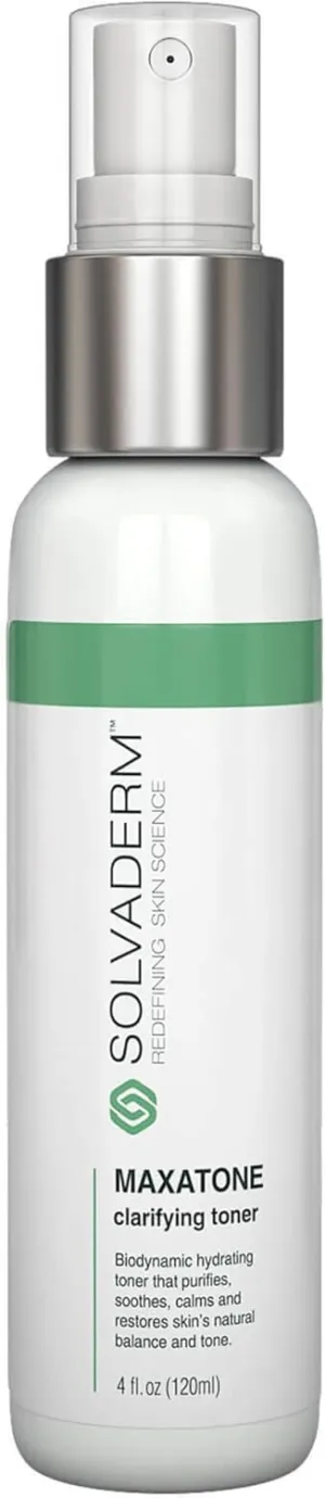 Solvaderm Maxatone Clarifying Facial Toner with Witch Hazel & Aloe – Pore Minimizer & Oil Control for Acne-Prone, Oily, or Sensitive Skin – Hydrating, Soothing, Dermatologist-Formulated