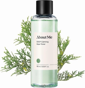 SOOP Calming Aqua Toner, K-Beauty Hydrating Facial Toner with 90.6% Jeju Cypress Water, Vegan Certified Gentle pH-Balanced Moisturizing Toner for Sensitive Skin (195ml/6.6 fl.oz)