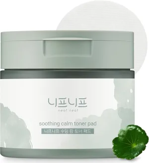 Soothing Calm Toner Pad, Daily Gentle Exfoliating & Hydrating Facial Pads for Intense Soothing Care, Heartleaf Extract and CICA for Sensitive Skin Safe, Korean Skincare (60 Pads)