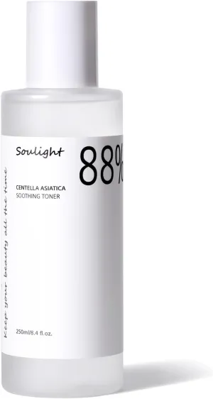 Soulight 88% Centella Asiatica Soothing Toner, Hydrating Facial Toner with Plant Extracts, Gently Exfoliates, Toning Water Diminished Dullness & Fine Lines, Smooths Skin Texture, Rejuvenate Your Skin