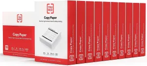 Staples TRU RED 8.5x11 Copy Paper 20 lb. 92-Bright 5000 Sheets/Carton