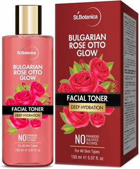 StBotanica Bulgarian Rose Otto Glow Deep Hydration Facial Toner | Deep Hydration | No Paraben, SLS & Alcohol - 150ml