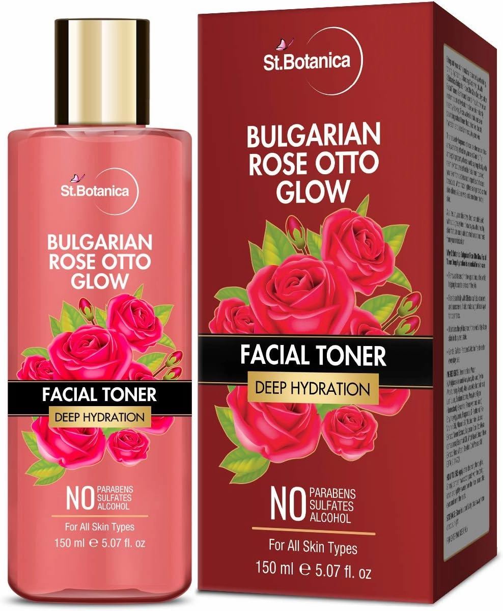 StBotanica Bulgarian Rose Otto Glow Deep Hydration Facial Toner | Deep Hydration | No Paraben, SLS & Alcohol - 150ml