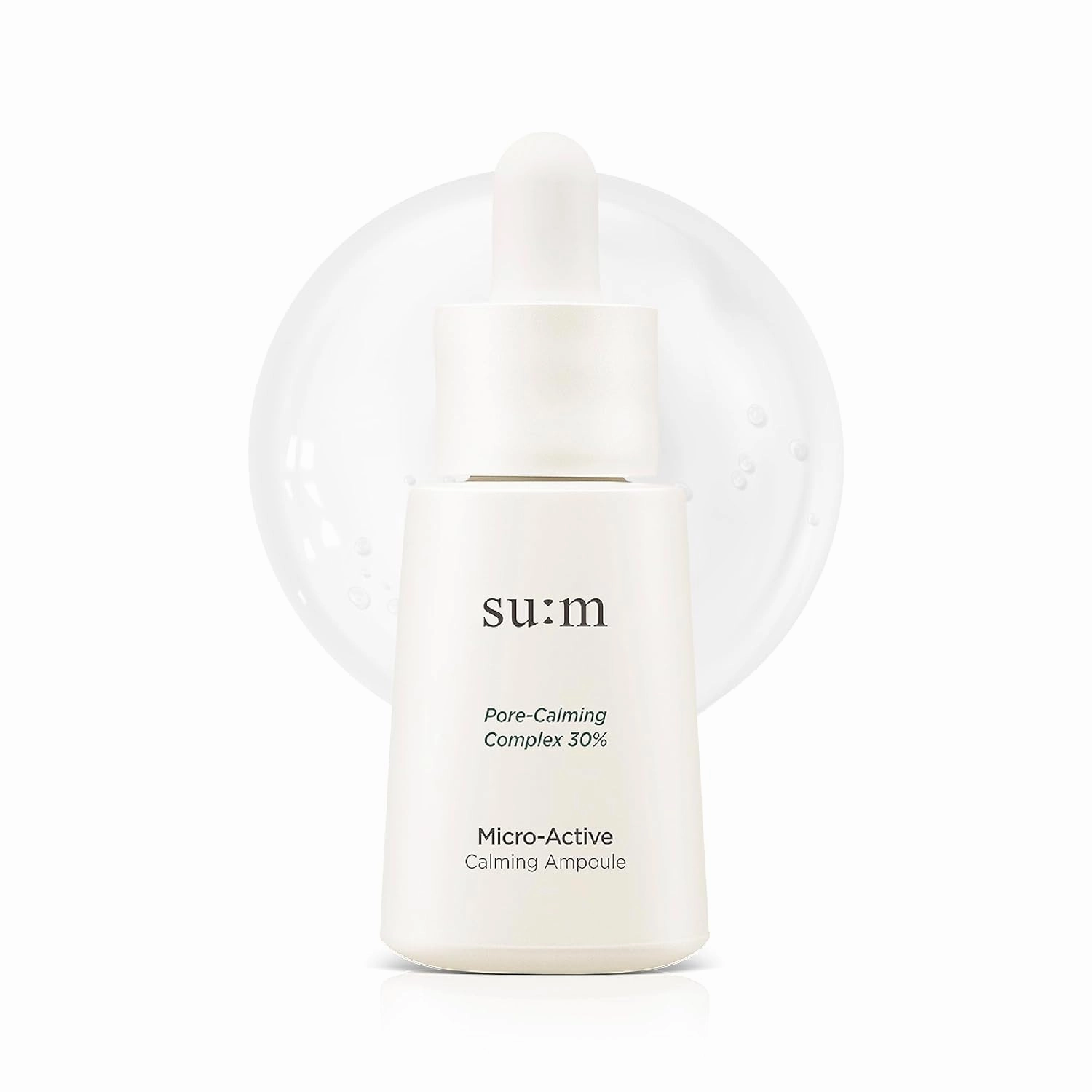 SU:M Micro-Active Calming Ampoule (0.5 fl oz) - Soothing Serum for Redness & Uneven Skin Texture, Provides Quick Relief for Sensitive Skin, Herbal Scent, Korean Skin Care