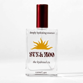 Sun & Moo Organic Hydrosol Facial Mist, 5 Botanical Blend, Toner and Skin Refresher, Hydrating Facial Water