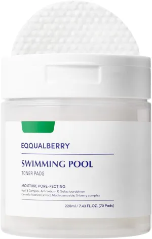 Swimming Pool Toner Pads - Dual-Textured Facial Toner Pads for Pore Care and Gentle Exfoliation | Boosted Hydration with Hyaluronic Acid | Korean Toner Pads for Face (70 Pads)
