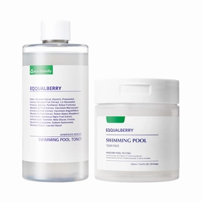Swimming Pool Toner & Toner Pads Set – Hydrating & Exfoliating Duo for Pore Care and Smooth, Radiant Skin | Korean Vegan Skincare with Hyaluronic Acid & Centella