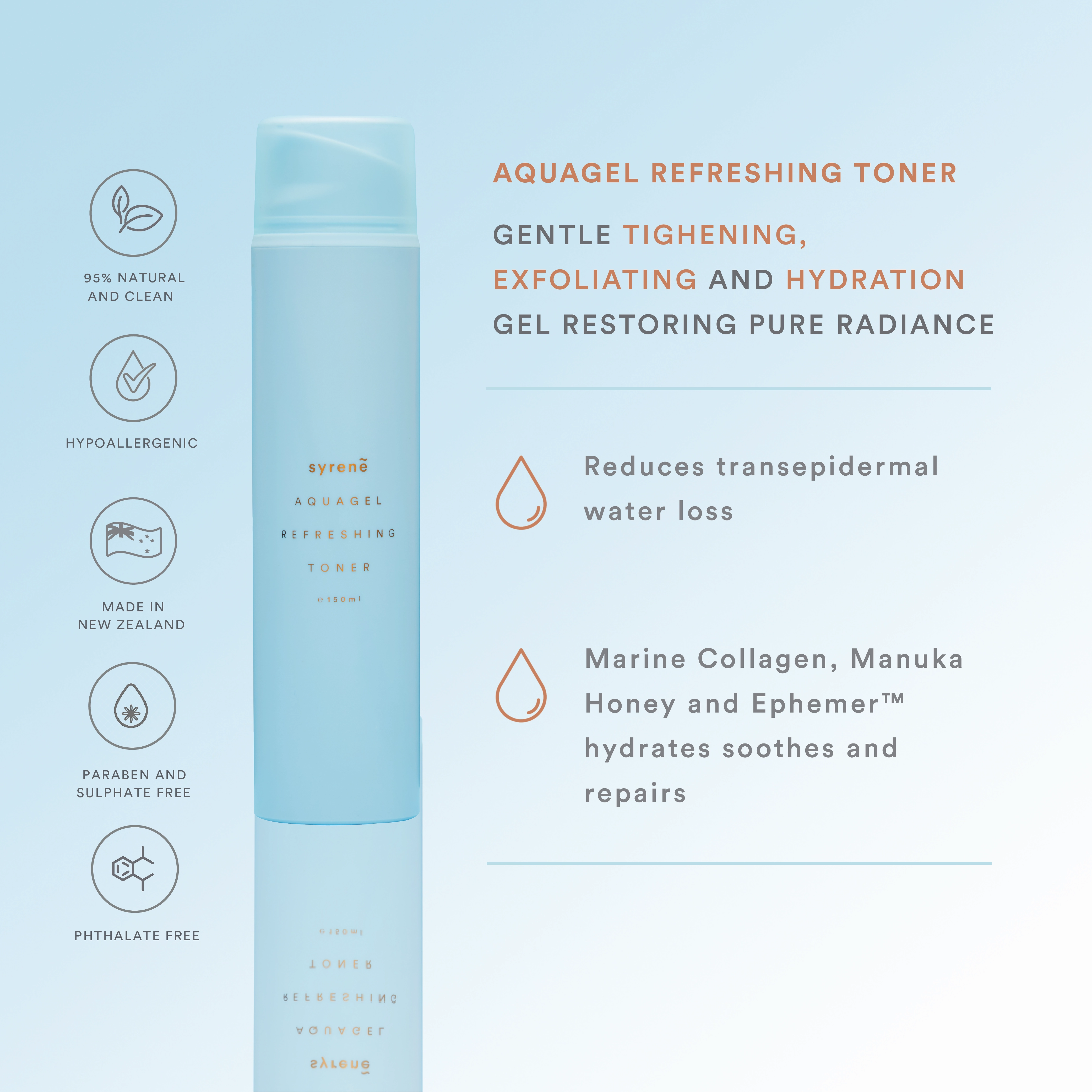 Syrene Aquagel Refreshing Toner 30ml