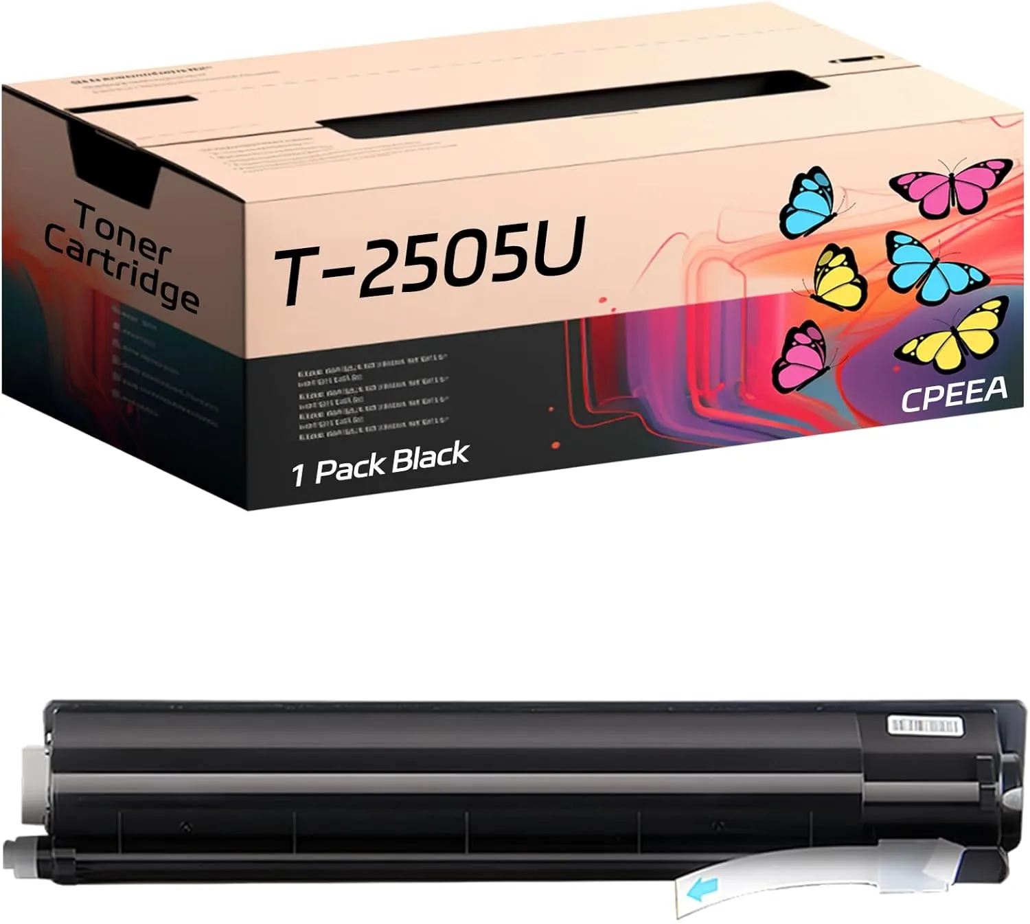 T-2505U Toner Cartridge Compatible for Toshiba E Studio 2505F 2505H Printers, with Chip, High Yield 6000 Pages, Clear Printing (Black)