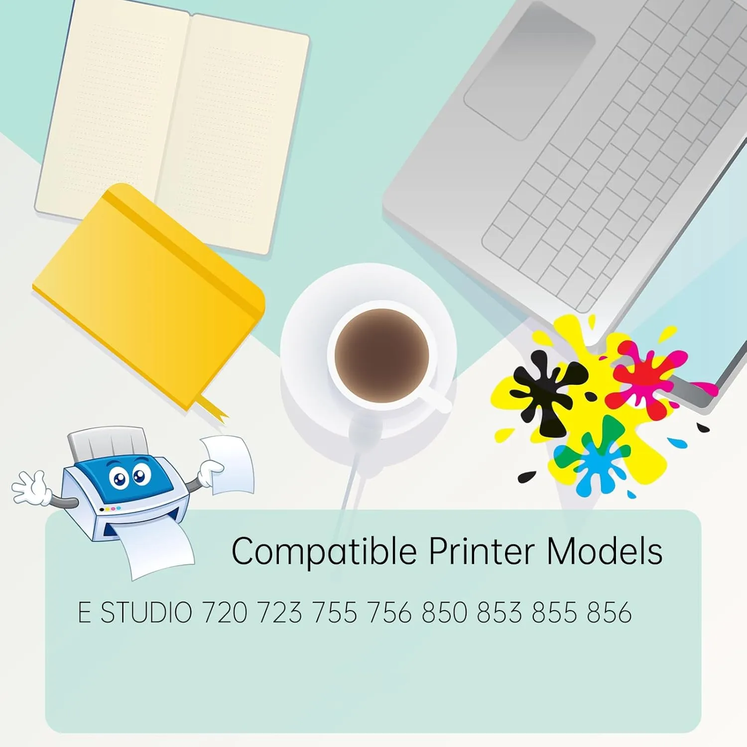 T-6000 Toner Cartridges Compatible with Toshiba E Studio 720 723 755 756 850 853 855 Printers (1 Pack Black)