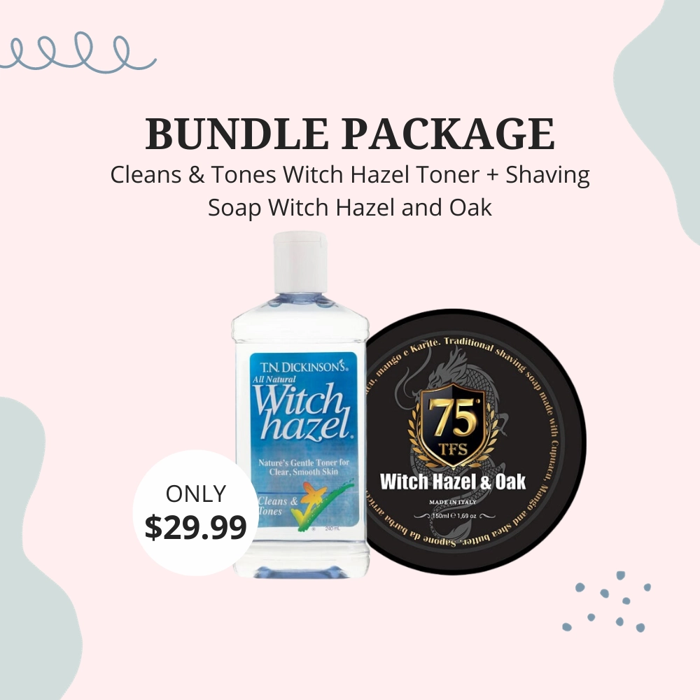 T.N Dickinson's Cleans & Tones Witch Hazel Toner   Shaving Soap