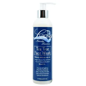 Tea Tree Face Wash an All Natural Salicylic Acid Cleanser 8oz, a BHA Exfoliant & Aloe Calming Facial Cleanser, Use as a Facial Wash or Acne Body Wash - Works for All Skin Types