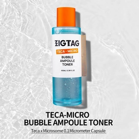Teca Micro Bubble Ampoule Toner - Dual-Action Hydrating and Exfoliating Toner with TECA, Zinc & PHA for Deep Moisture and Skin Soothing, Korean Skincare, 100ml