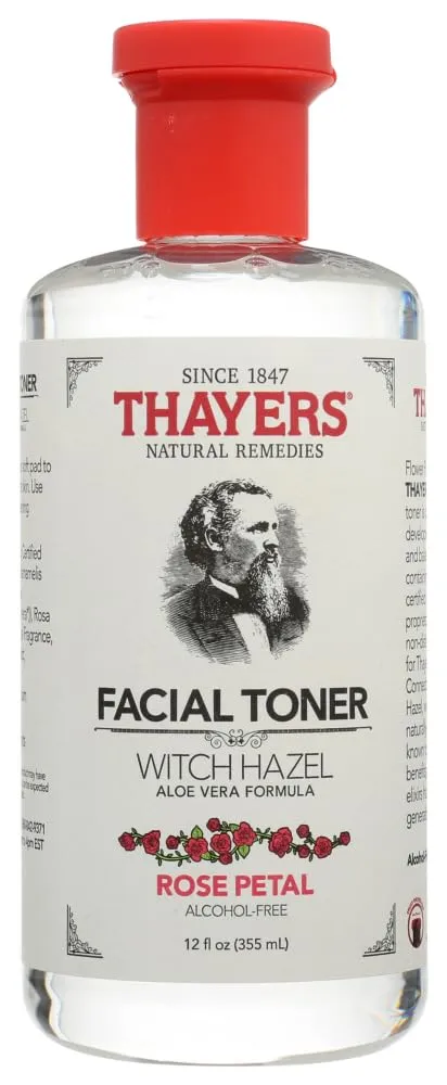 Thayers Alcohol-Free Rose Petal Soothing Witch Hazel for Face & Skin with Aloe Vera UcvrXn, 3Pack (12 oz)