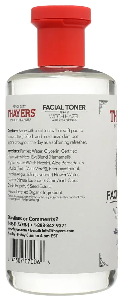 Thayers Alcohol-Free Toner, Lavender, Witch Hazel, 12-Ounces (Pack of 3)