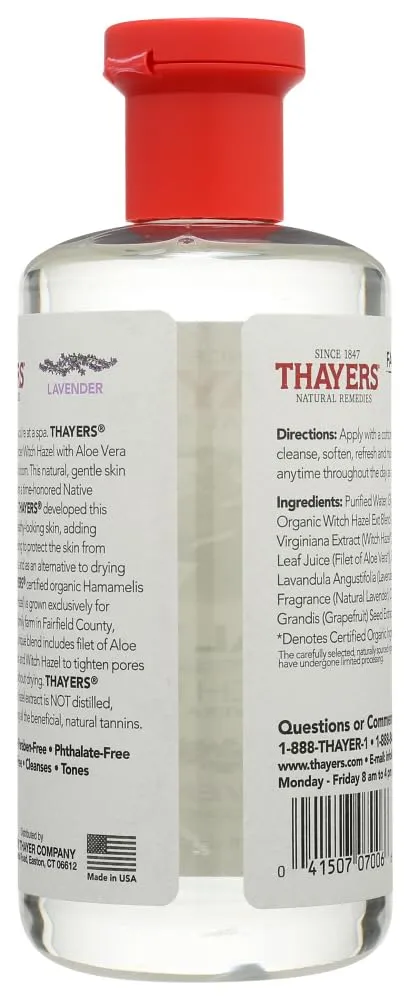 Thayers Alcohol-Free Toner, Lavender, Witch Hazel, 12-Ounces (Pack of 3)