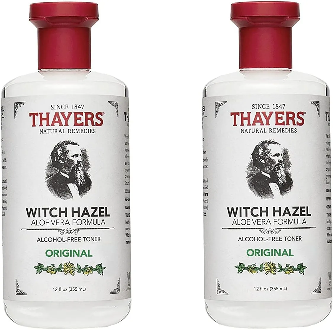 THAYERS Facial Toner, Original Witch Hazel gOjCVF, 12 Fluid Ounce, (Packaging may vary) (Pack of 2)