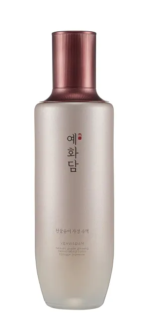 THE FACE SHOP Yehwadam Heaven Grade Ginseng Rejuvenating Toner | Anti-aging Toner for Skin Elasticity & Suppleness | Water-oil Balancing,Radiant & Natural Complexion | 5.24 fl. Oz,K-Beauty