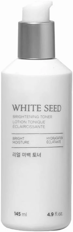 The Face Shopping White Seed Brightening Face Toner with Niacinamide & VIT B | for Dark Spots, Dullness & Acne Scars| Suitable for Normal, Oily, Dry, Combination Skin | Sulphate & Paraben Free, 145ml