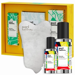 Three Step Gua Sha Ritual – Pearly White Jade Gua Sha Facial Tool, Rosewater Toner, Bio Retinol for Skin Essence – Self Care Gifts for Women, Travel Accessories, Gifts for Her