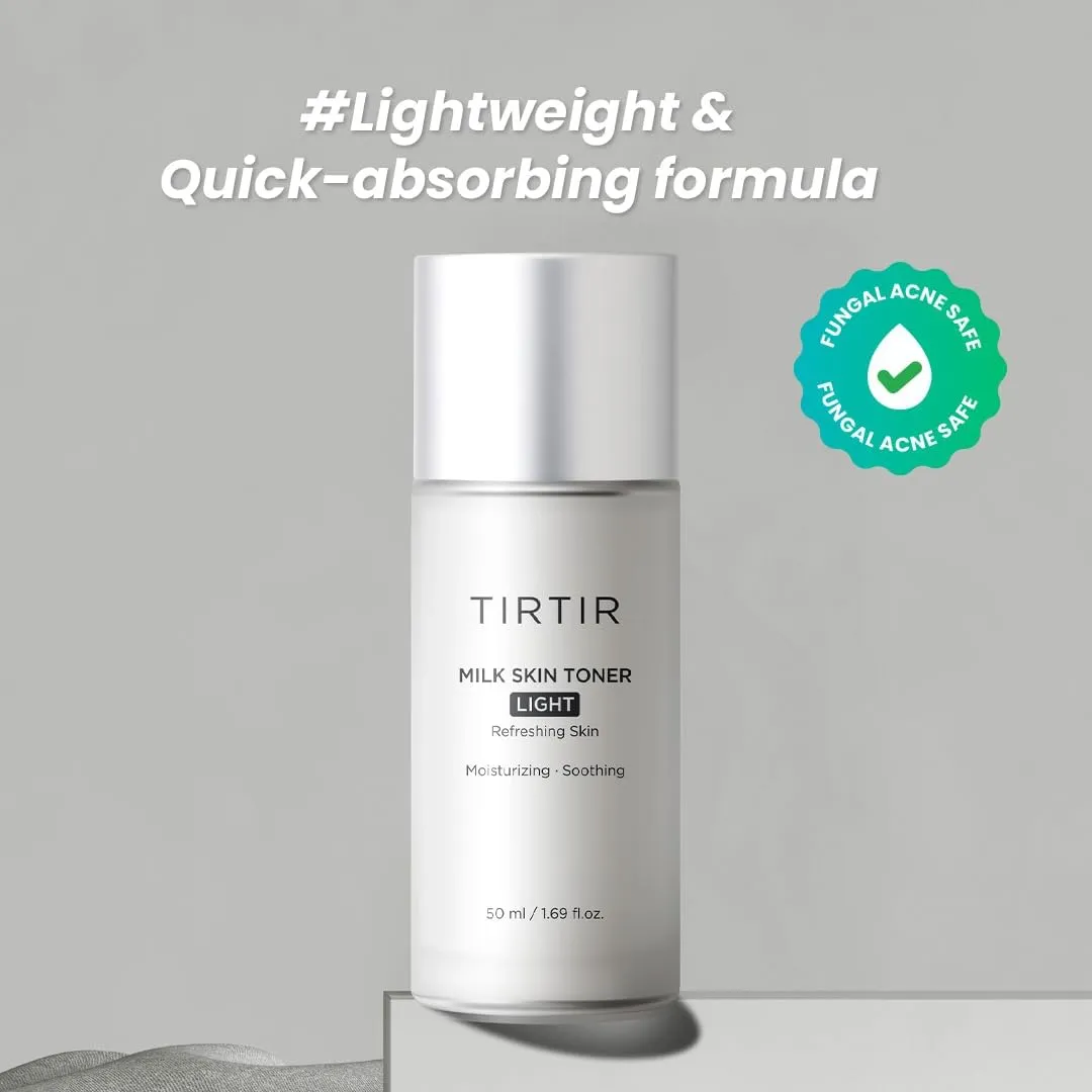 TIRTIR Milk Skin Toner Light | Instant Hydration with 4% Niacinamide, Pore-Tightening, Vegan Toner for Acne-Prone, Sensitive & Oily Skin, Fungal Acne Safe, Panthenol, Allantoin, Vitamin B