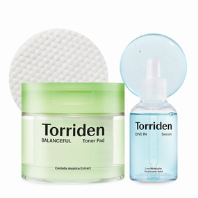 Torriden DIVE IN Serum 1.69 fl.oz.   BALANCEFUL Toner Pad (60 pads) | Daily Exfoliating Pads with PHA and LHA | Deep Hydrating Serum with 5D Low Molecular Hyaluronic Acid | Korean Skin Care
